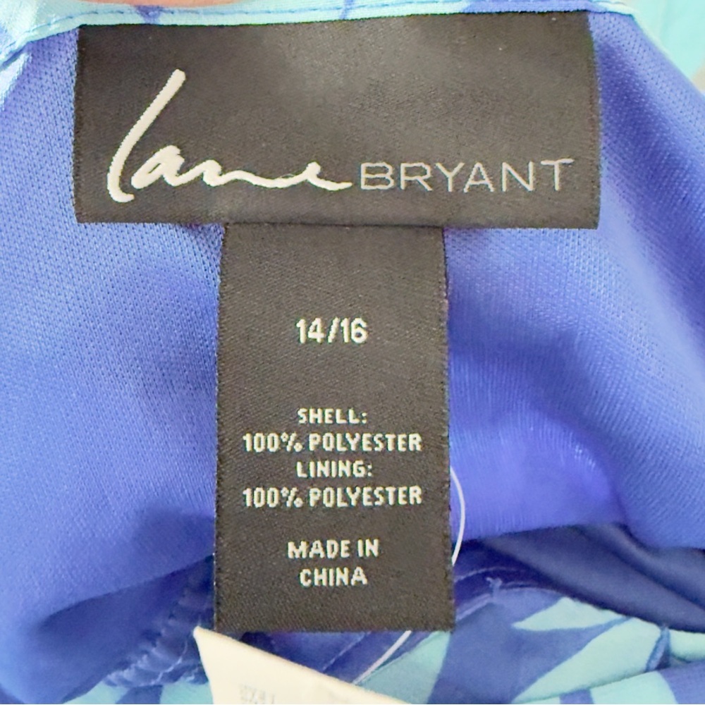 New Lane Bryant Blue Floral Maxi Bohemian Dress Size 14/16 - Picture 6 of 8